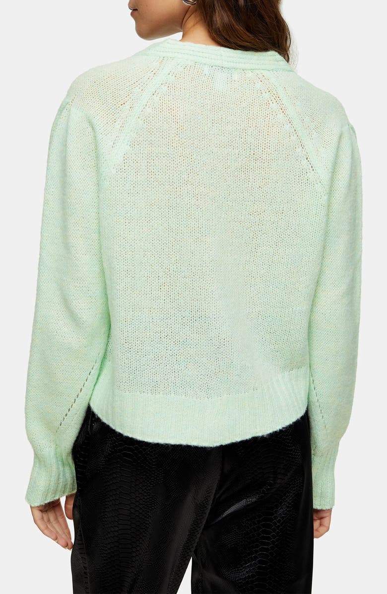 Topshop Crop Cardigan, Alternate, color, 