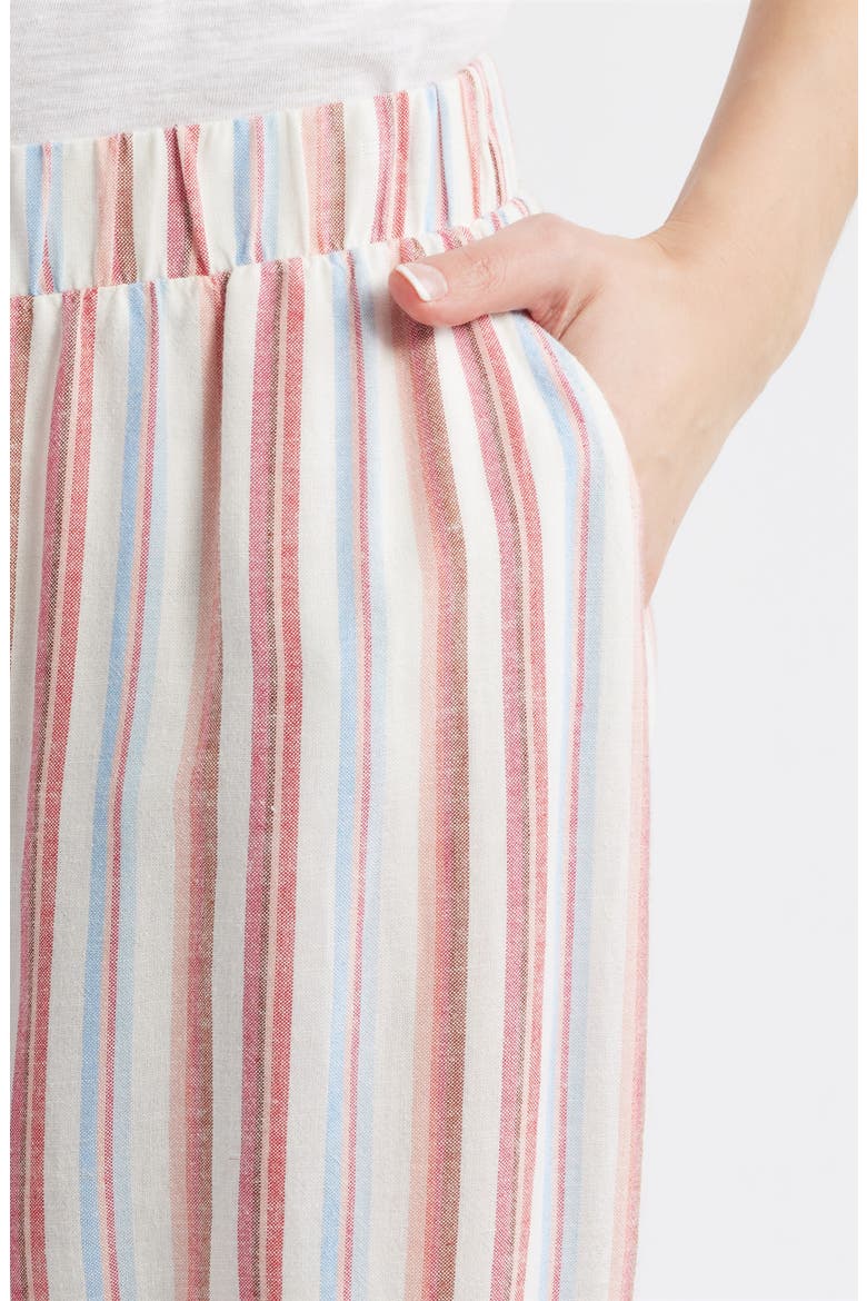 Stripe Linen Blend Wide Leg Pants, Alternate, color, TUSCAN SUNRISE STRIPE