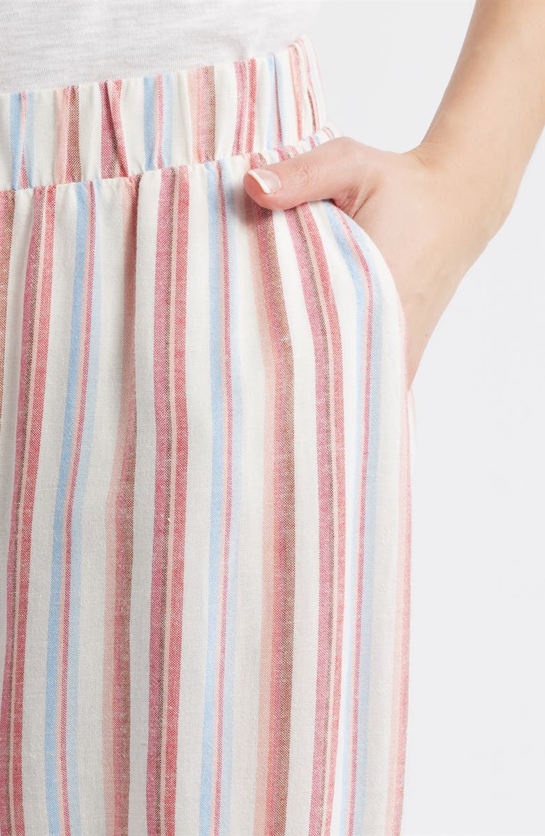 Cloth & Stone Stripe Linen Blend Wide Leg Pants, Alternate, color, Tuscan Sunrise Stripe