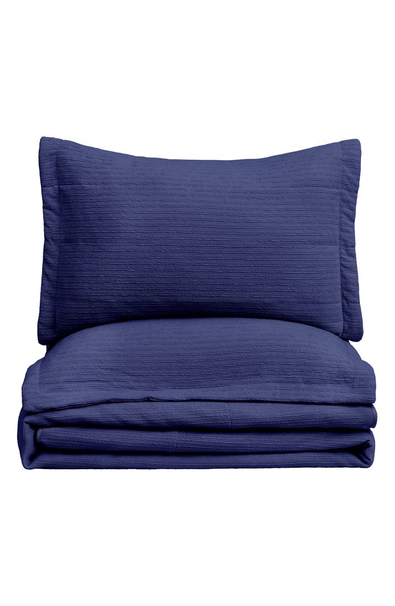 Woven & Weft Textured Quilt, Main, color, Navy