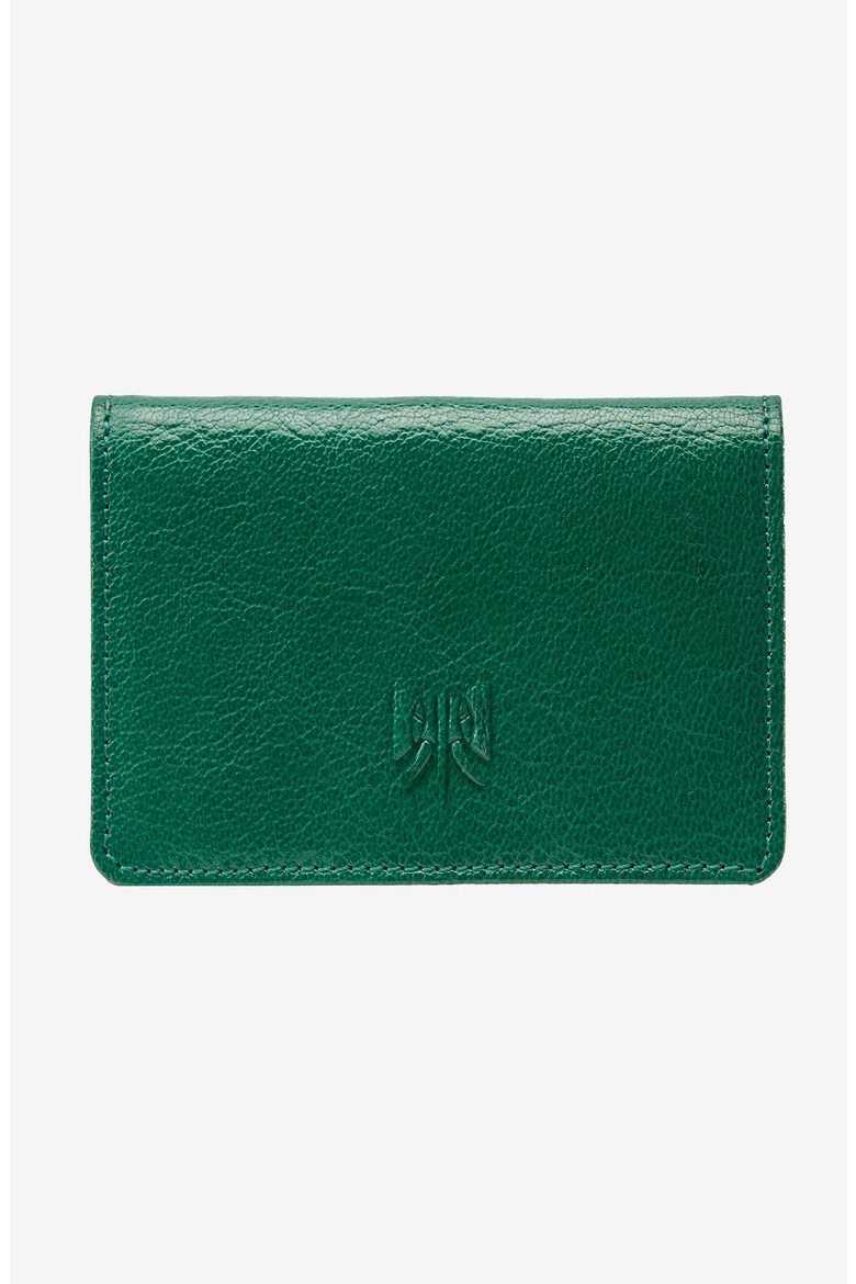 Siam Business Card Case, Main, color, Emerald / Geranium