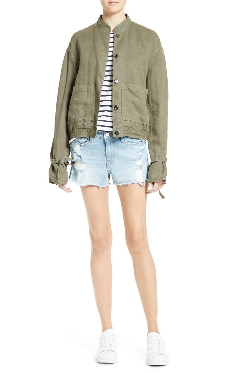 FRAME Le Cutoff Denim Shorts, Alternate, color, 