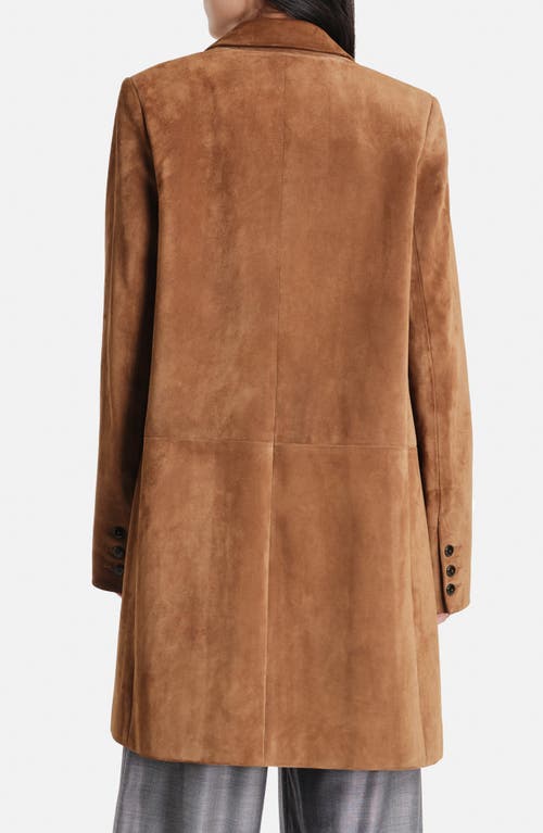 Twp Easy Suede Car Coat In Brown