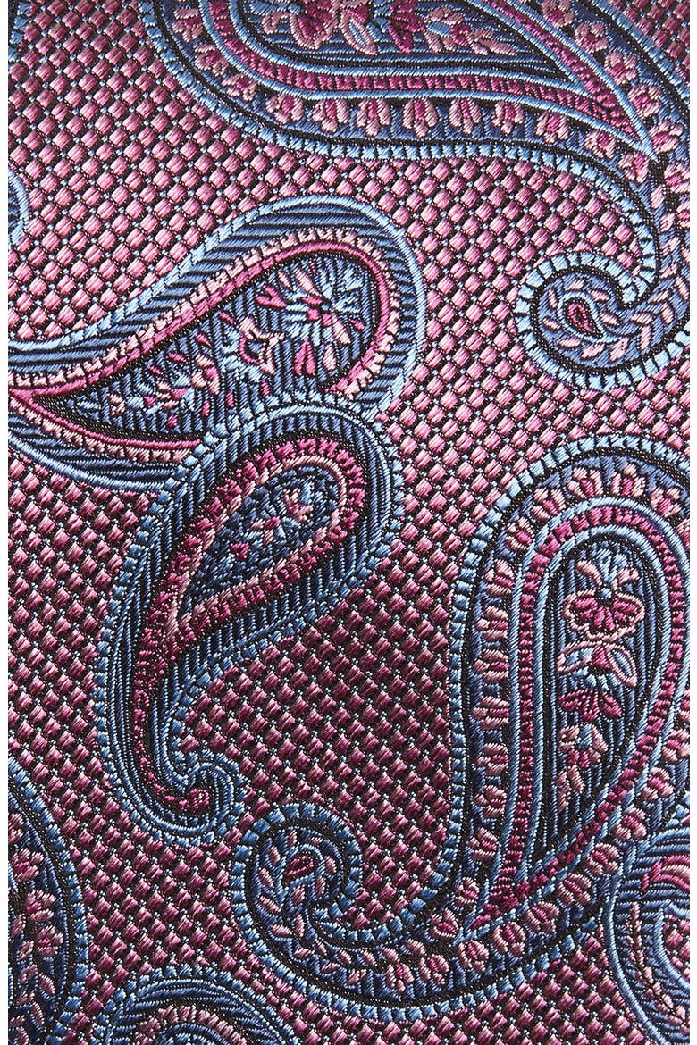 Paisley Silk X-Long Tie, Alternate, color, PINK
