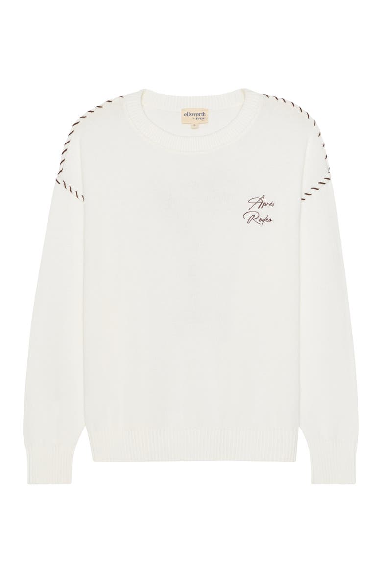Riley Crewneck Sweater Apres Rodeo, Main, color, Ivory