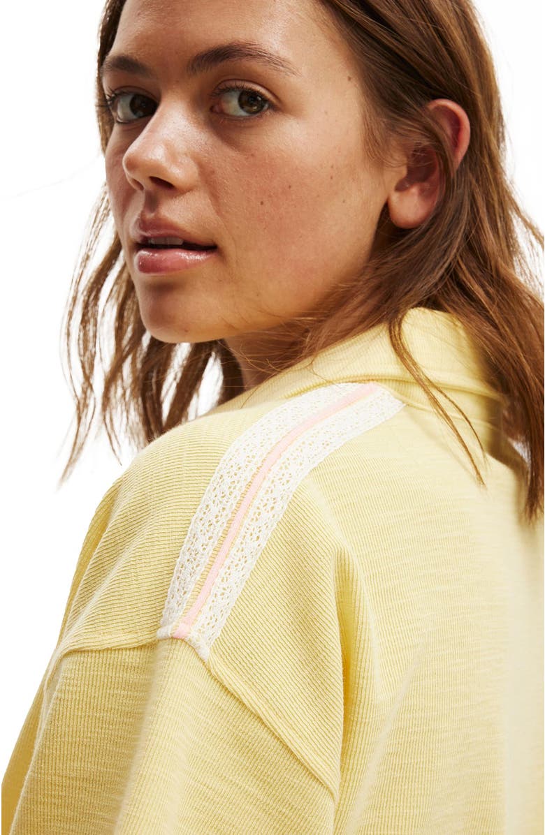 COTTON ON BODY Rib Beach Polo Top, Main, color, Sunshine