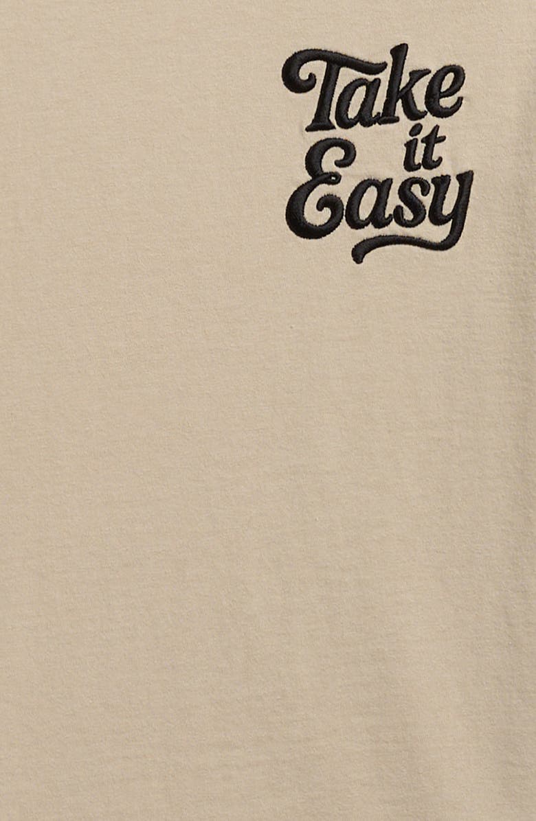PacSun Kids' Take It Easy Embroidered T-Shirt, Alternate, color, Taupe
