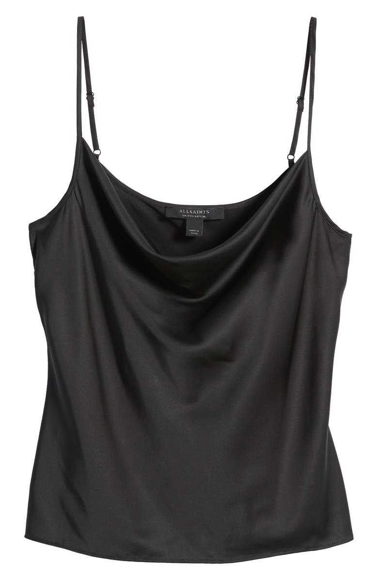 AllSaints Hadley Cowl Neck Satin Top, Alternate, color, 