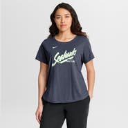 Nike Women's Nike College Navy Seattle Seahawks Primetime Tri-Blend T-Shirt