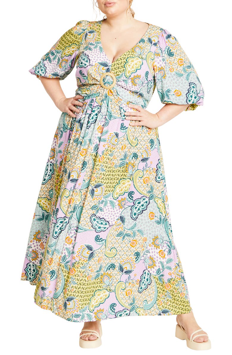 City Chic Daydream Floral Maxi Dress, Main, color,