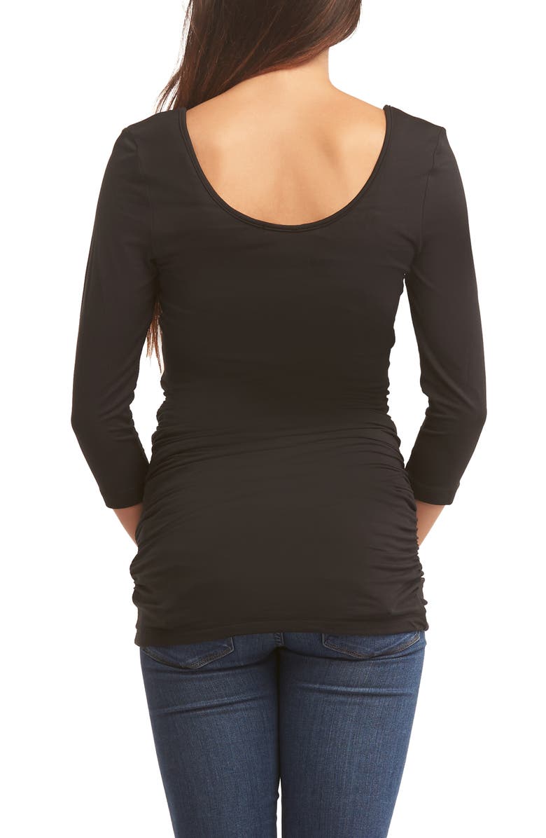 BABY MOON Ruched Maternity Top, Alternate, color, 