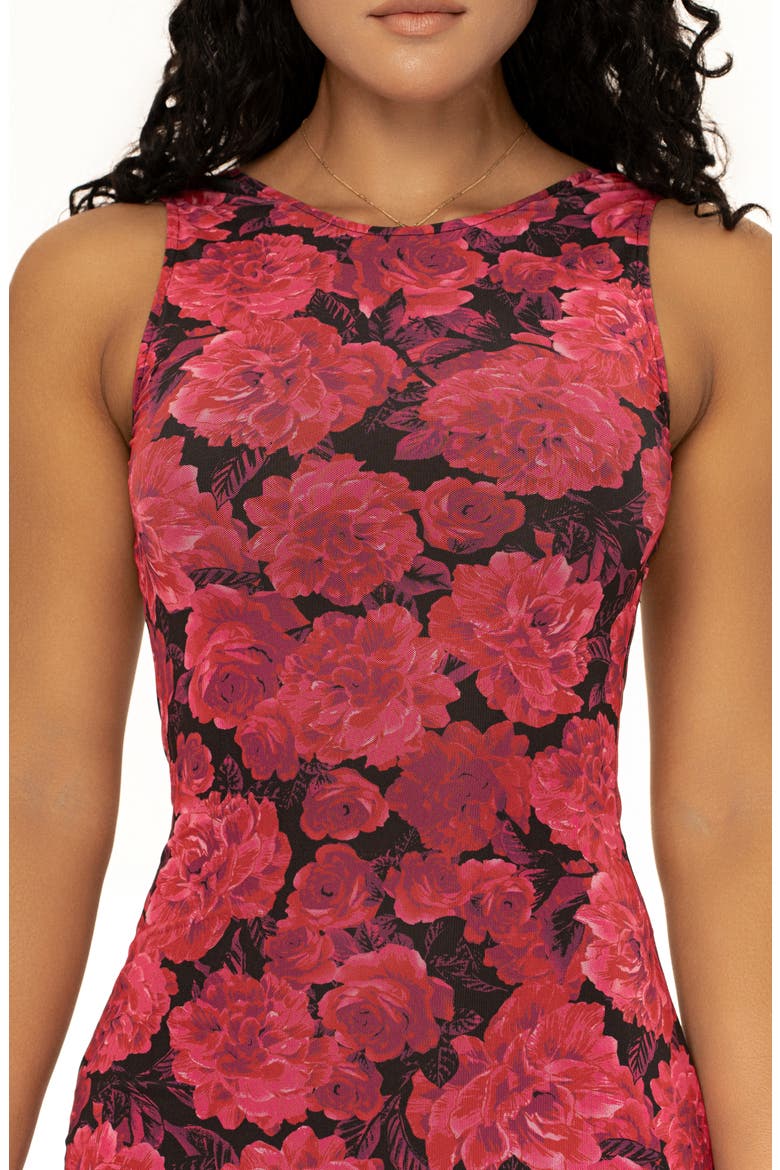 Front & Center Floral Knit Maxi Dress, Alternate, color, PINK