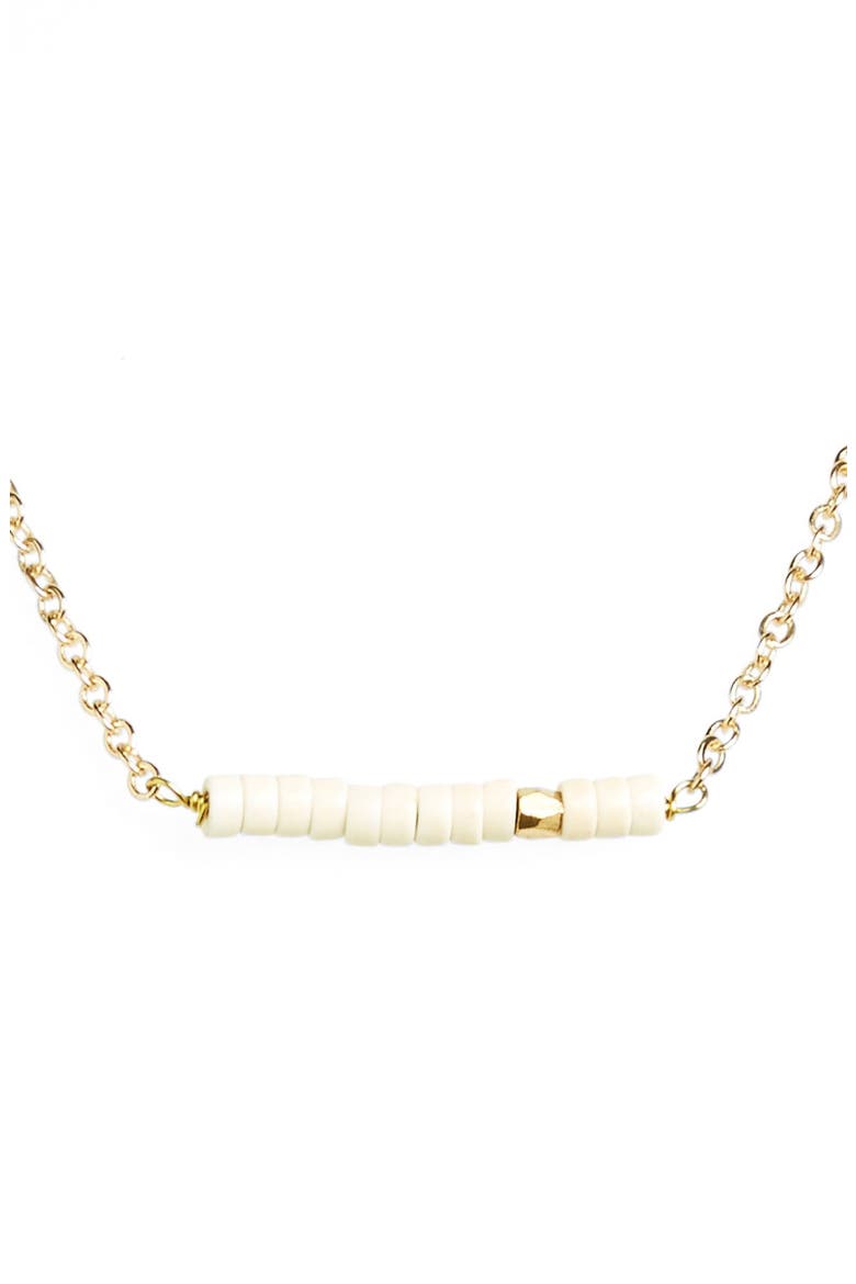 Beaded Necklace, Main, color, WHITE