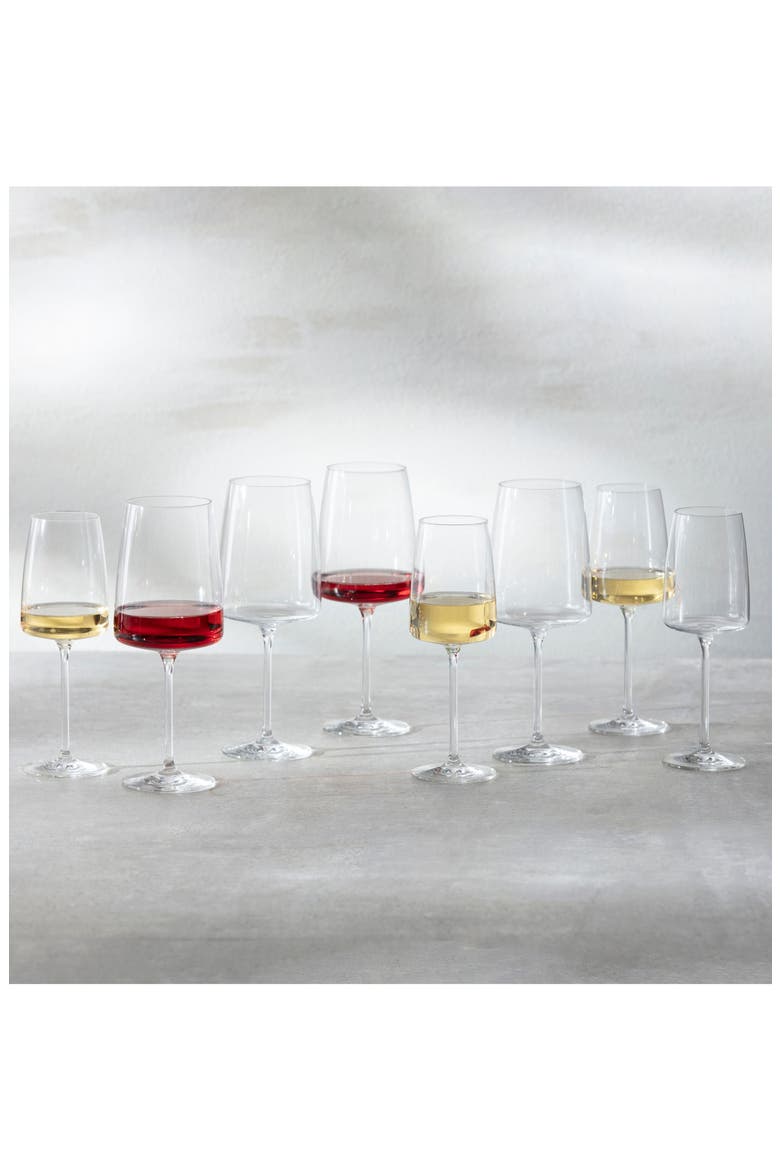 Sensa Set of 8 Red & White Wine Glasses, Alternate, color, CLEAR