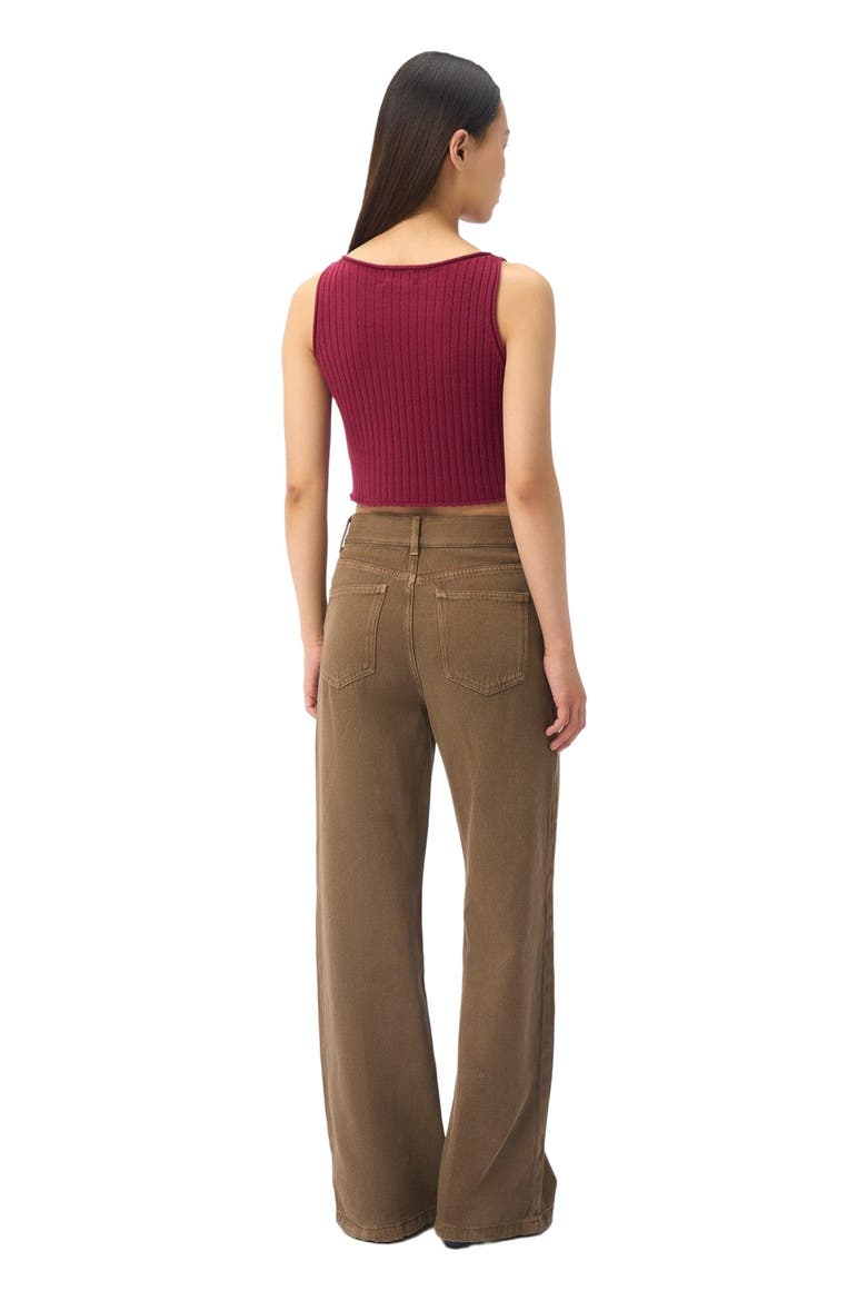 Cashmere Crop Top, Alternate, color, dry rose