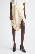 Lemaire Draped Crepe Jersey Wrap Skirt