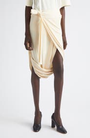 Lemaire Draped Crepe Jersey Wrap Skirt