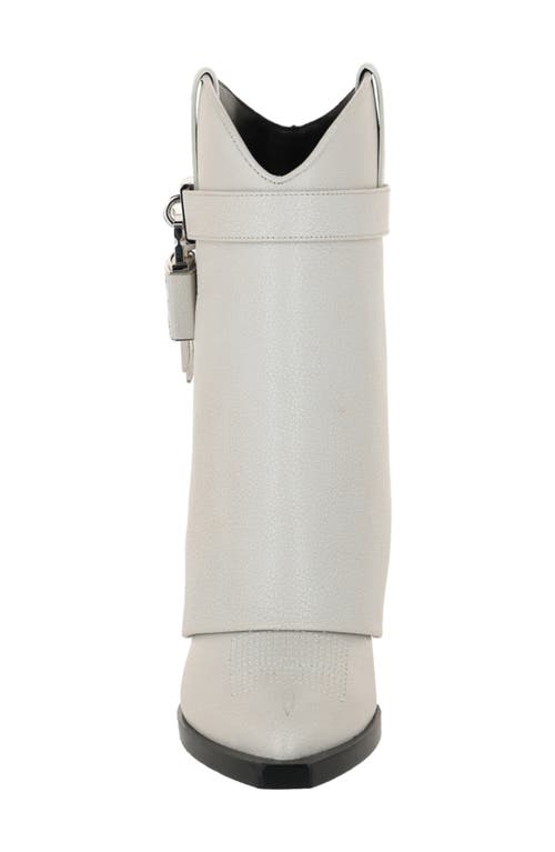 Givenchy Shark Lock Leather Cowboy Boot In Animal Print