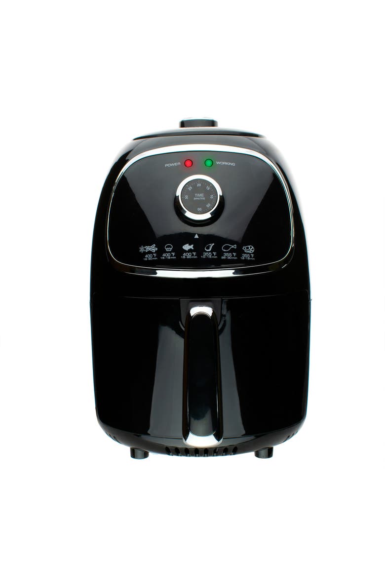 2 Quart Small Electric Air Fryer w/Timer+Temp Control, Main, color, Black