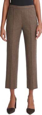 Vince Houndstooth Pull-On Crop Pants