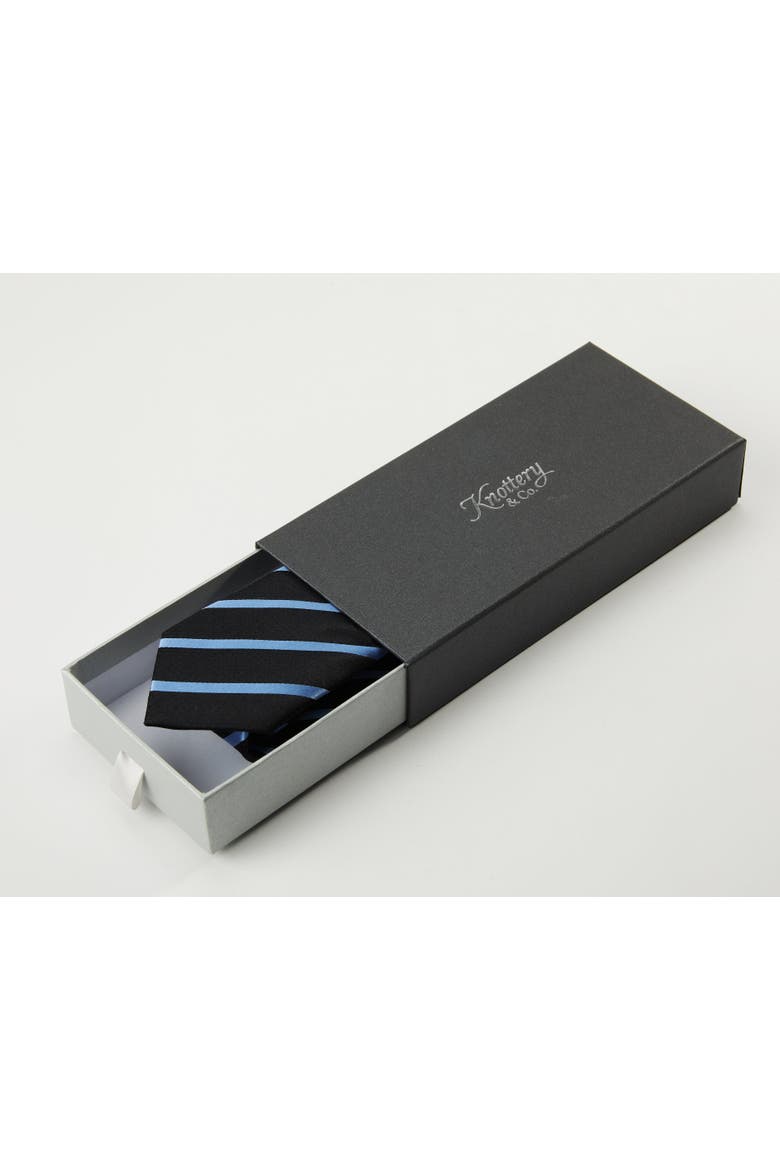 Skyline Striped Silk Jacquard Tie, Alternate, color, Black