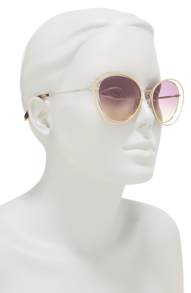 Miu Miu 54mm Butterfly Sunglasses, Alternate, color,