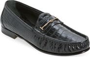 TOM FORD Double-T Hardware Shiny Croc Embossed Loafer