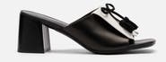 MARC NOLAN Sienna Calf Leather Tassel Block Heel Mules