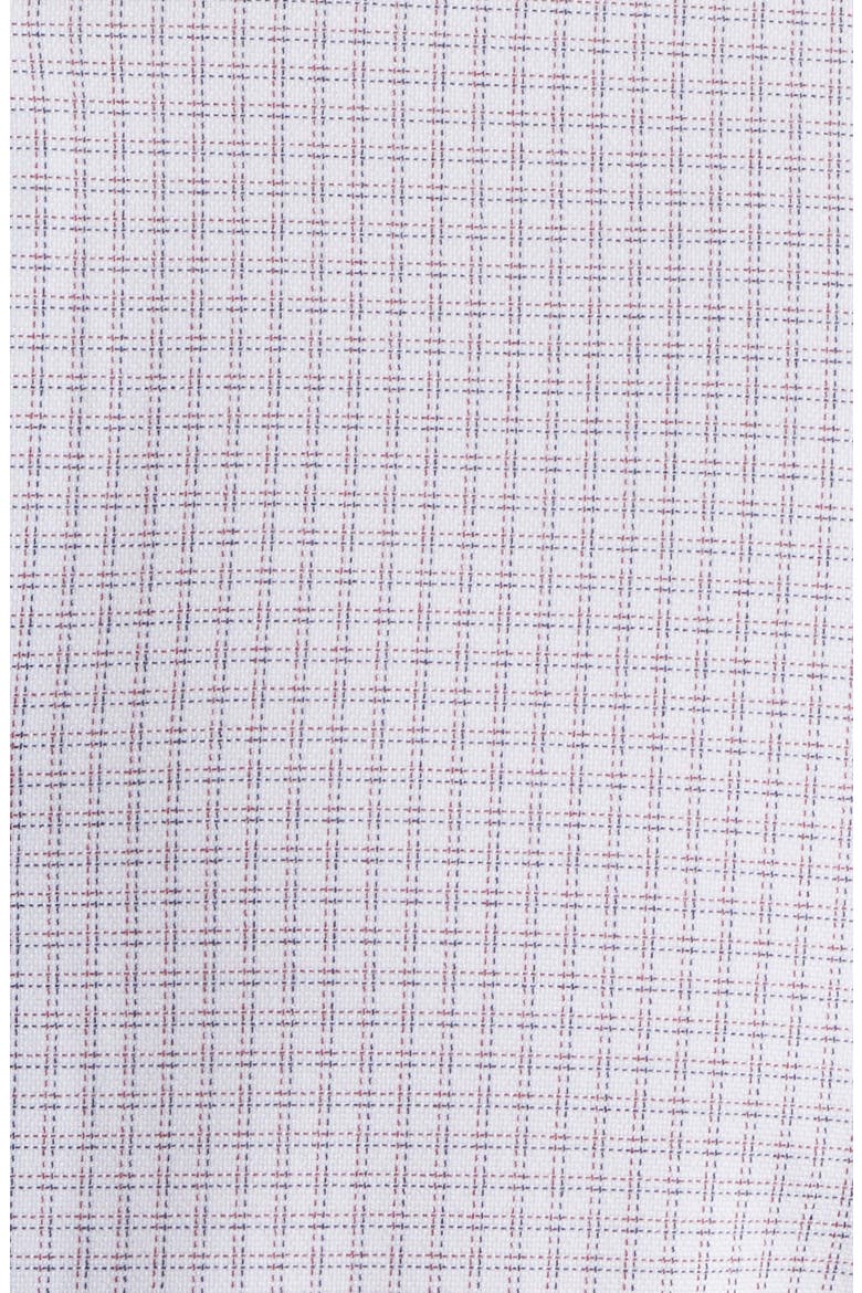 Hank Slim Fit Microcheck Stretch Dress Shirt, Alternate, color, WHITE/ RED / BLUE