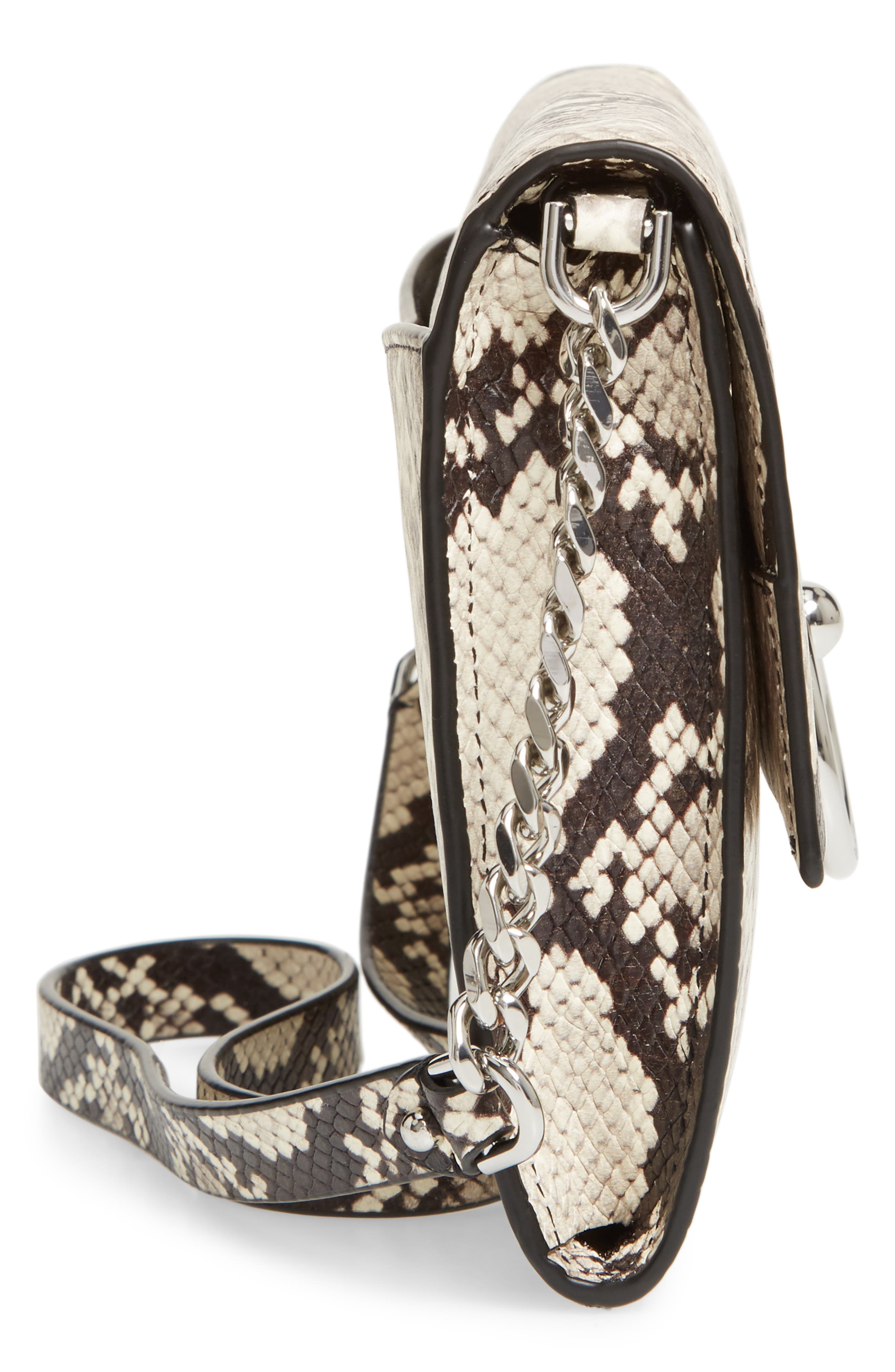 Rebecca Minkoff Jean Snake Embossed Leather Clutch, Alternate, color, 