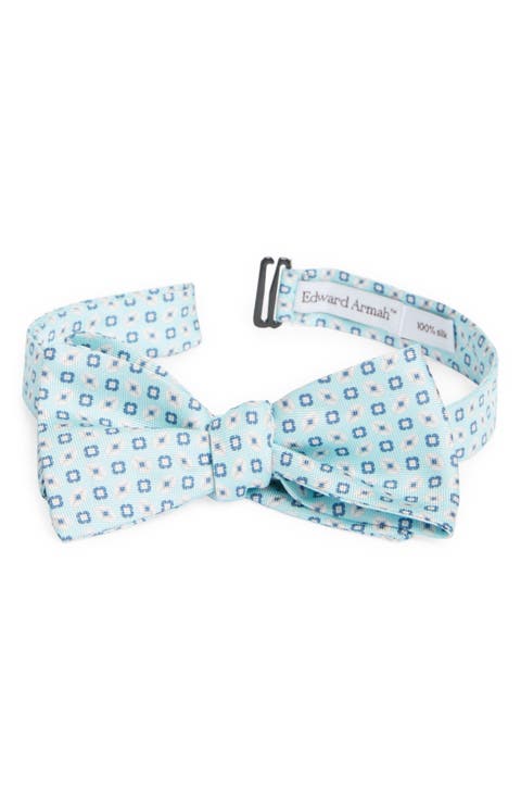 Neat Floral Silk Bow Tie