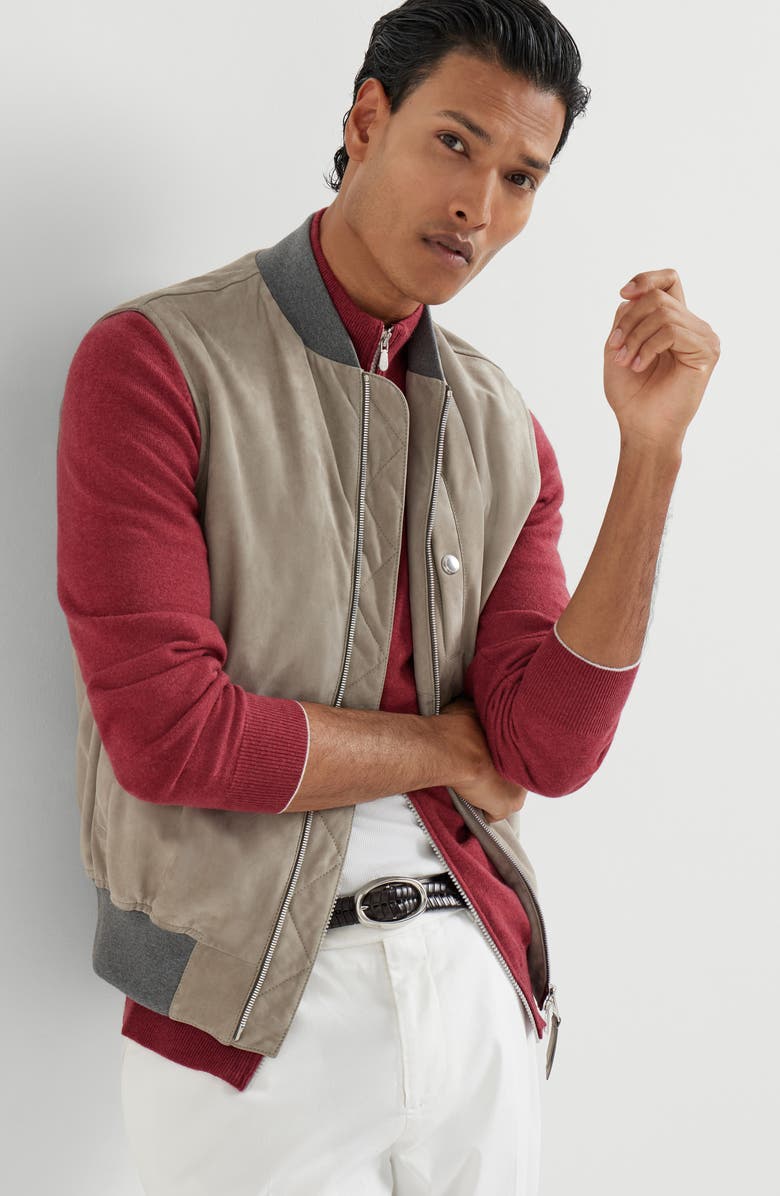 Brunello Cucinelli Vest with Thermore<sup>®</sup> padding, Alternate, color, Khaki