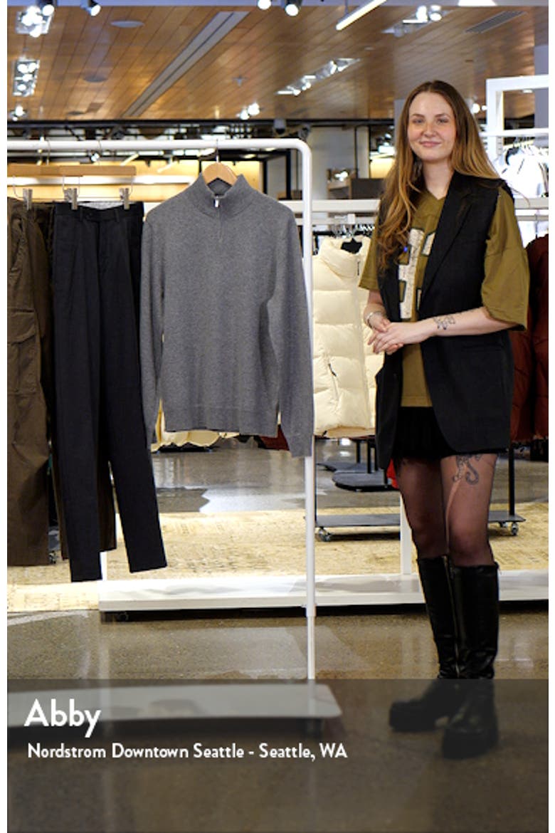 Hilles Quarter Zip Cashmere Sweater video
