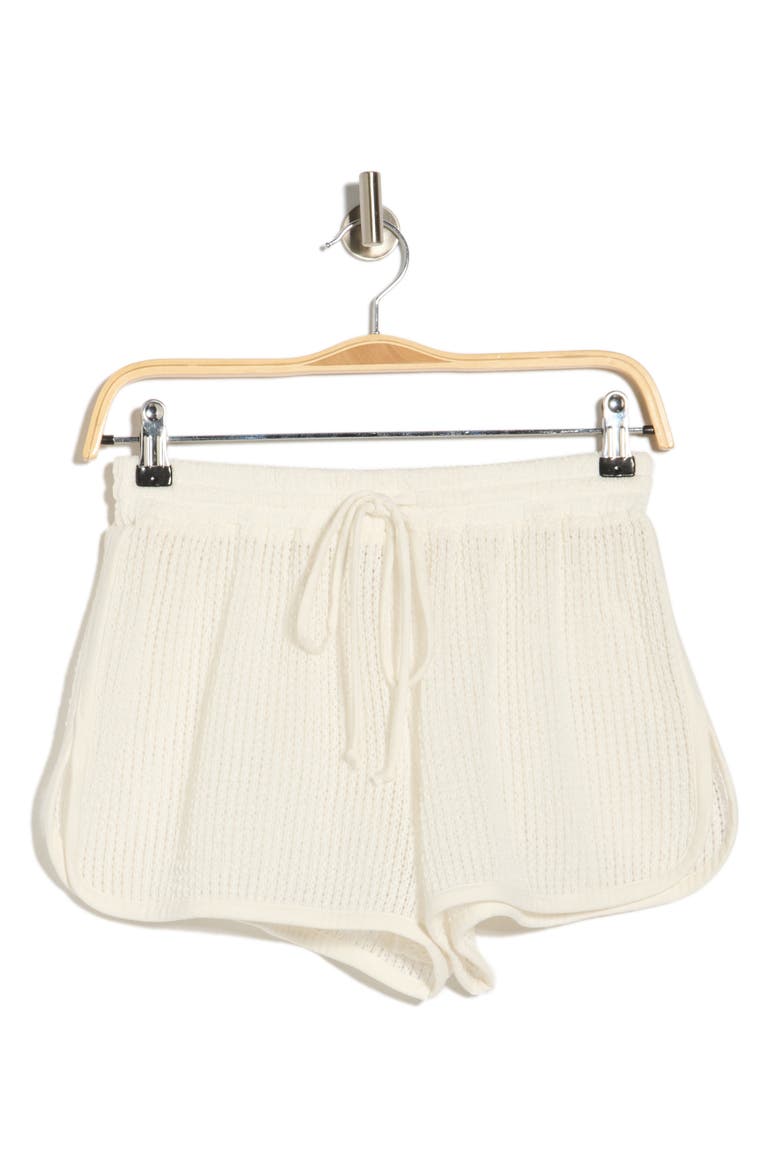 Knit Dolphin Hem Shorts, Alternate, color, WHITE