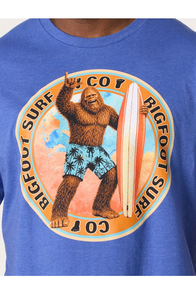 Big & Tall Bigfoot Summer Graphic Tee, Alternate, color, NAVY HEATHER