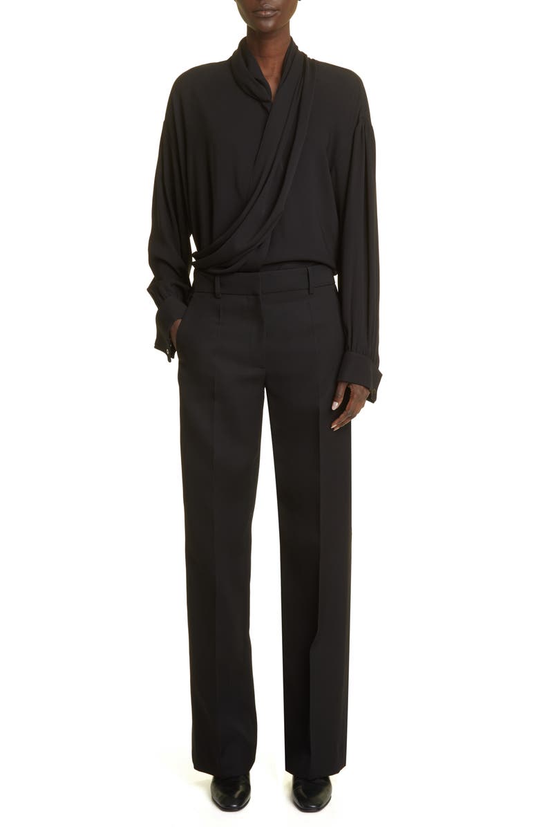 The Row Darnelle Draped Silk Top, Alternate, color, 