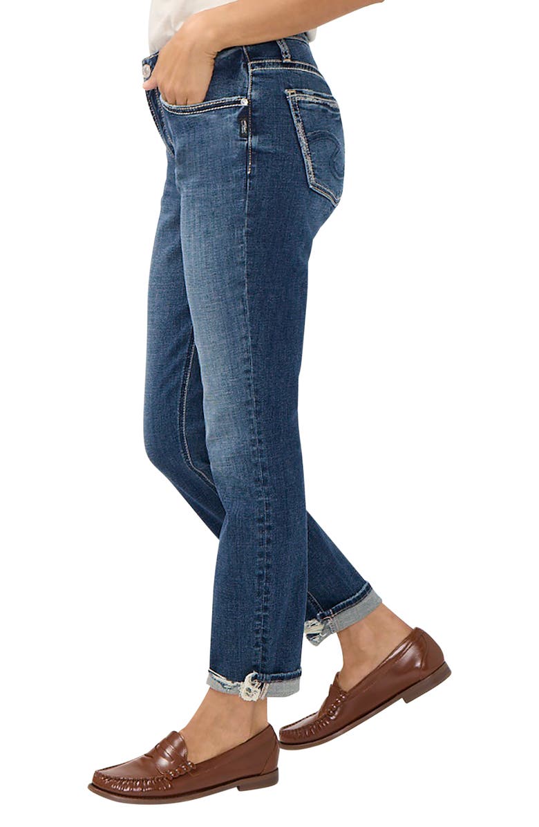 Silver Jeans Co. Mid Rise Slim Boyfriend Jeans, Alternate, color, Bobbie