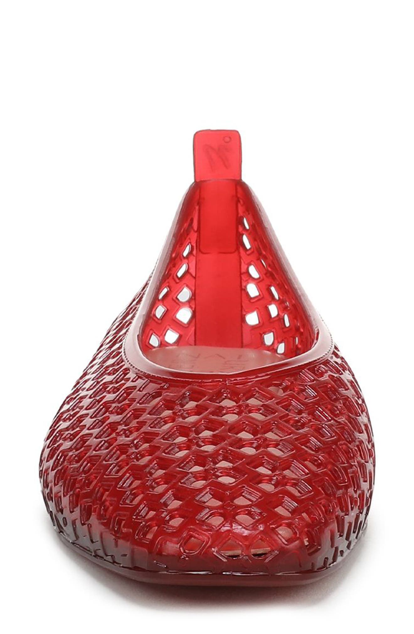Carla Jelly Flat, Alternate, color, HEARTS FLAME RED