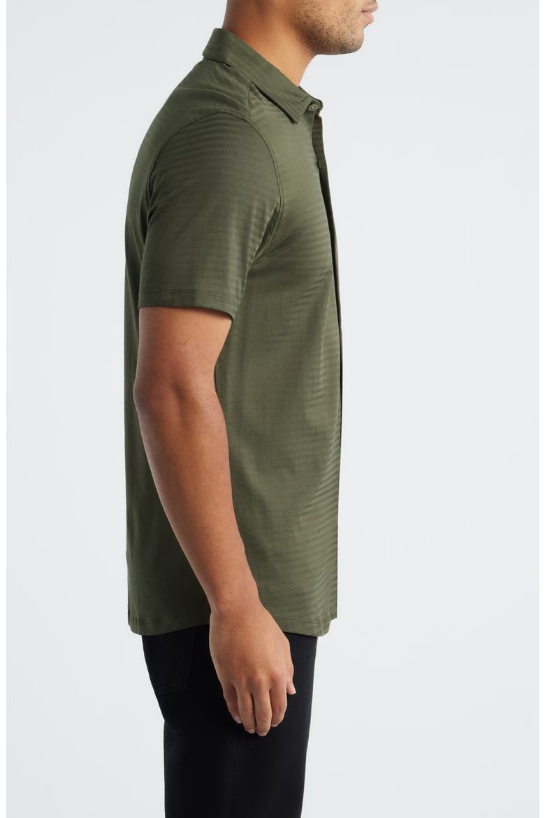 Christopher Short Sleeve Pima Cotton Button-Up Shirt, Alternate, color, OLIVE
