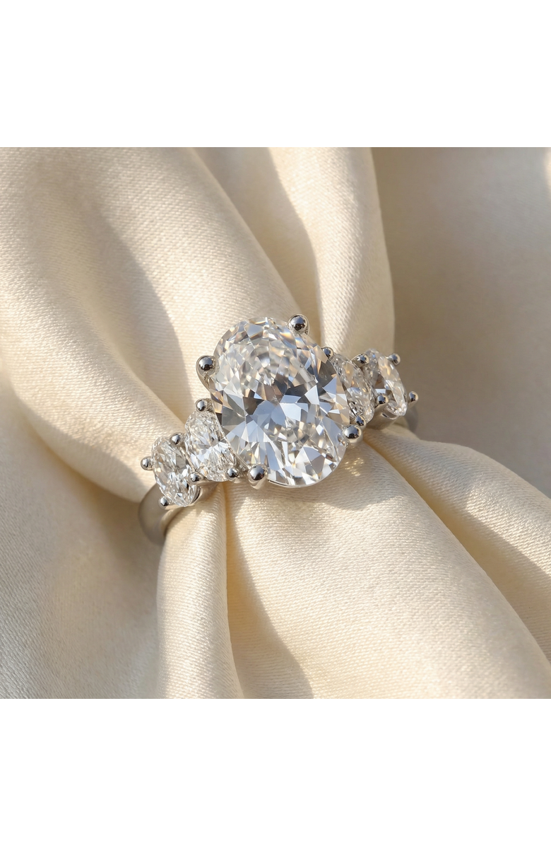 Bliss Diamond Certified 8.50Ct Oval Diamond Engagement Ring 14k Gold, Alternate, color, 14K White Gold