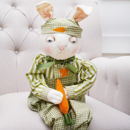 Gallerie Ii Andy Bunny Easter Gathered Traditions Joe Spencer Soft Figure Figurine In Green