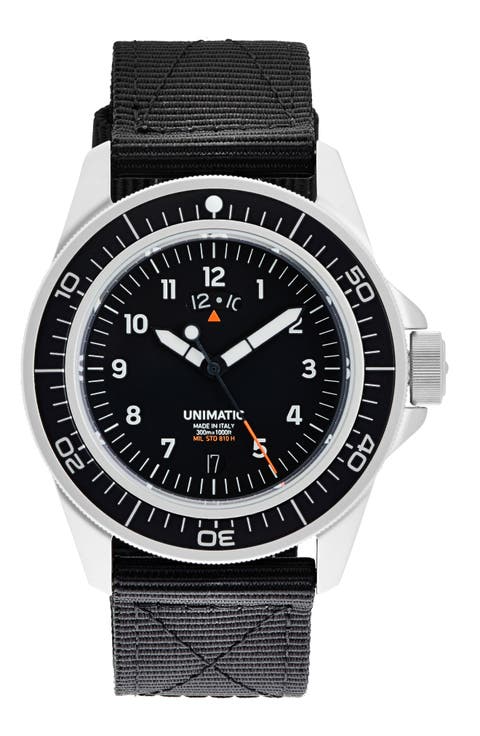 Modello Uno GMT Toolwatch UT1-GMT Nylon Strap Diving Watch, 41.5mm