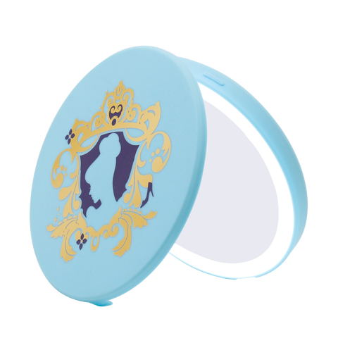 Cinderella Compact Mirror with LED Light and Wireless Power Bank Charging Base