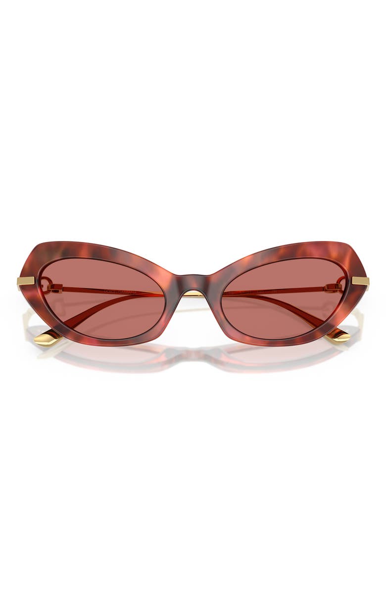 Dolce&Gabbana 52mm Butterfly Sunglasses, Alternate, color, 