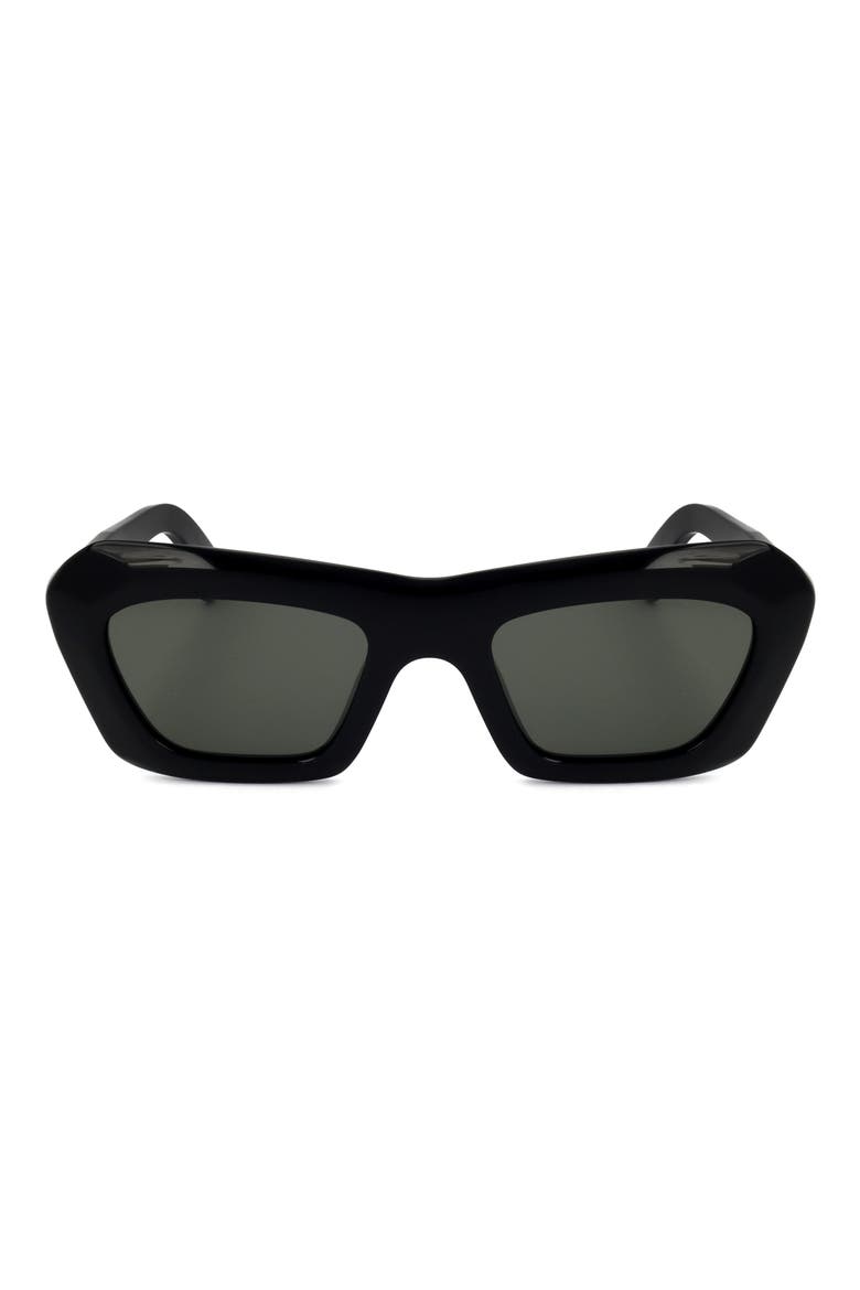 53mm Cat Eye Sunglasses, Main, color, BLACK/ DARK GREY