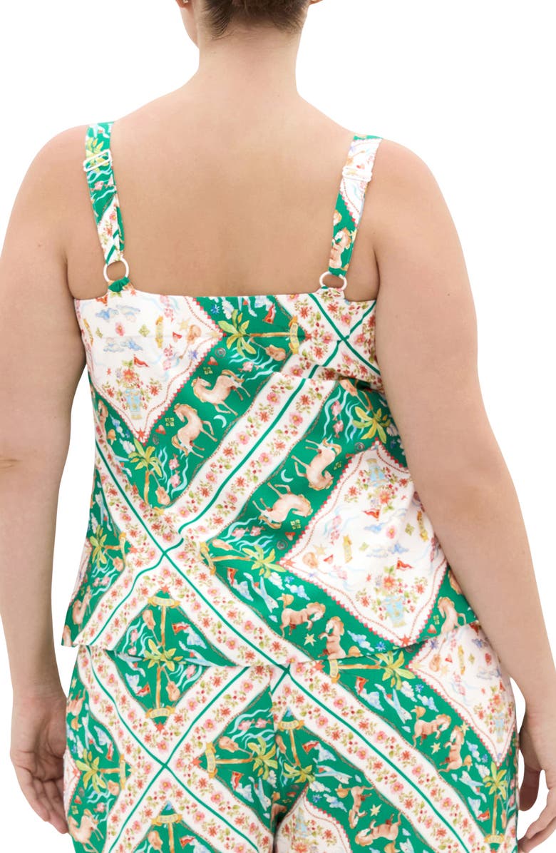 City Chic Jayla Scarf Print Tank, Alternate, color, 