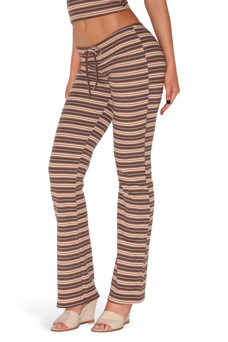 Dillon 2.0 Striped Low Waist Pants, Alternate, color, BROWN MULTI STRIPE