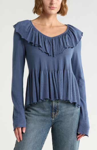 Long Sleeve Ruffle Sweater