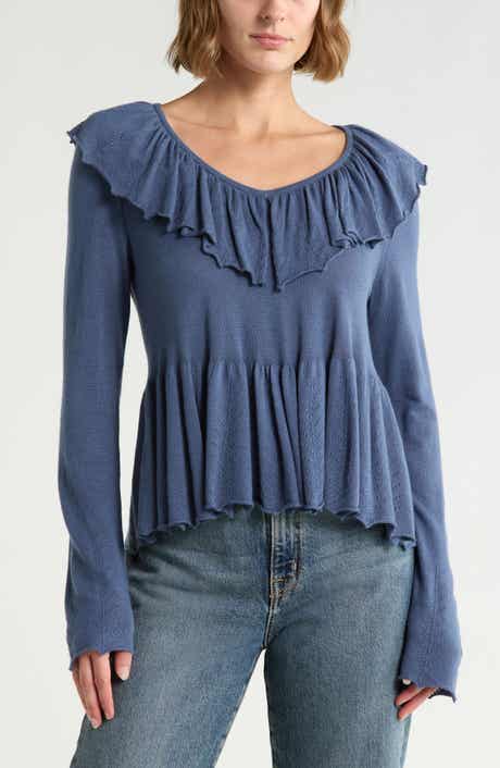 Long Sleeve Ruffle Sweater