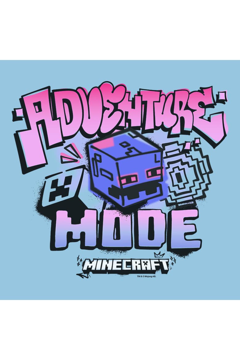 Boy's Minecraft The Adventure Mode  Graphic T-Shirt, Alternate, color, Light Blue
